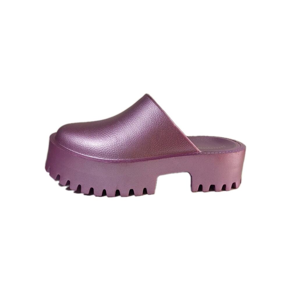 Jeffrey Campbell for Free People Bae Platform Mules Pink Metallic Women's Size 8